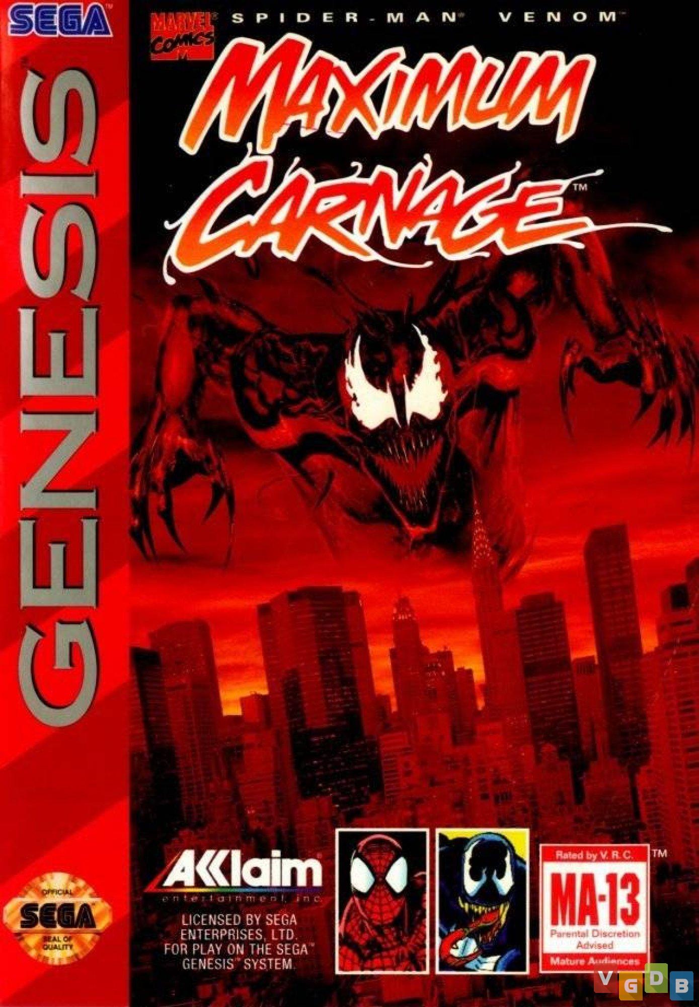Capa de Spider Man: Venom Maximum Carnage