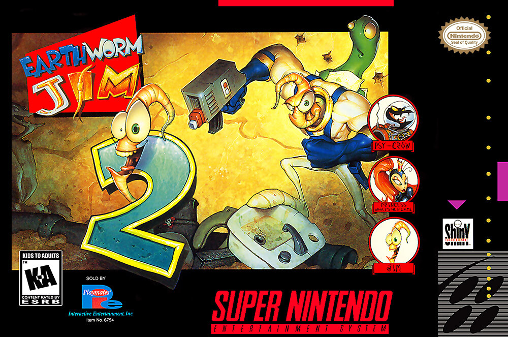 Capa de Earthworm Jim 2